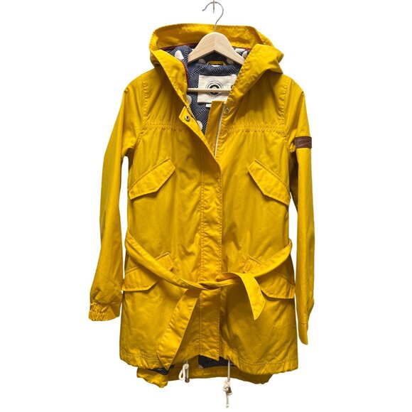 Anthropologie Daughters of the Liberation Yellow Hoodie Anorak Rain Jacket - Picture 2 of 8